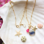  《all gold filled》gradation necklace❤︎ocean blue 