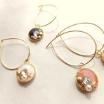 ビジューのキラキラピアス