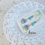 ③ハートの海色ピアス🌊♡