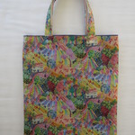 ぺったんこバッグ*リバティ*Royal Oak House*グリーン*32×28㎝