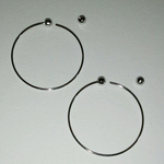 フープイヤリング.25mm.シルバー.2ペアで1セット