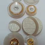 15&23ｍｍ◇8個入◇　ホワイト　親子ペア秋冬ボタン