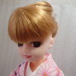 リカちゃん　着物　ピンク・麻の葉