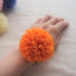 ポンポンマムのヘアゴム（オレンジ）
