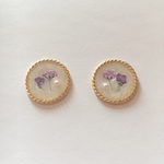 ドライフラワーピアス