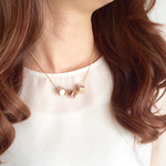 珍しいキューブパールのネックレス