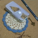 手縫いのキーケース☆ラベンダー