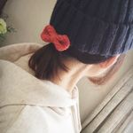 ヘアゴム ニットリボン