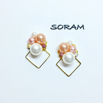 New☆Pink Beige Bijou 