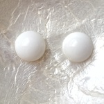14㎜  2個入 半球 アクリル カボションミニ  【ホワイト】