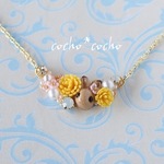 野うさぎとたんぽぽネックレス