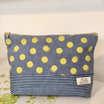 にこちゃん×ボーダー おむつ ポーチ