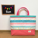 ピンクハート柄 レッスンバッグ 入園入学