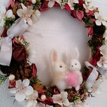 ラブラブ♡うさぎのリース（直径25㎝）