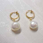 バロック淡水パール♡フープイヤリング