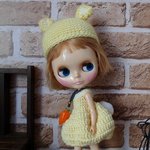 るびぃ15[黄色うさぎワンピ3点セット]ブライス アウトフィット Blythe