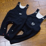 【90】裏起毛ニットサロペット