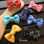 【再販×12】大人気♡バンダナ柄リボンのベビーヘアクリップ