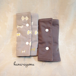 【すぐ発送可能】抱っこ紐よだれカバー◆グレーリボンちょうちょ×グレー