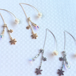 【受注生産】キラキラゆらゆれスノーホワイトピアス