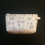 【F様オーダー品】ume＊mew シンプルポーチ（ねこめがね　くすぐる）