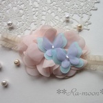 蝶がふわり**リボンヘアバンド