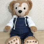 ダッフィーのこだわりオーバーオール×白パーカー