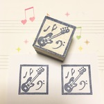 ♪楽器はんこ【エレキベース】3cm四方