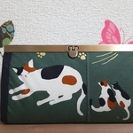 長財布　三毛猫親子🐾弐