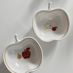 ポーセラーツ リンゴ  りんご形 プレート 食器 お皿 ミニ小皿 離乳食にも 