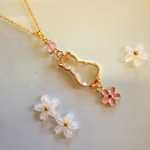 桜猫とチェリークォーツのネックレス 🌸🌸