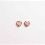 春先取り♡桜カラーの小さなハートピアス