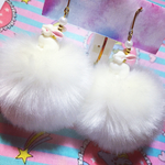 rabbits tale/うさぎのしっぽ/white/ピアス-イヤリング金具交換可