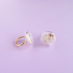 ＊再販売＊ お花のガラスドームリング -white×gold- 9号/11号