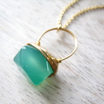 [andy]Green Agate Necklase