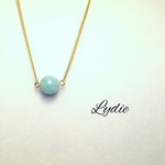 【sale】アクアマリン一粒ネックレス