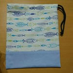 surfhulagirl様専用注文ページ⭐️魚×水色給食エプロン袋