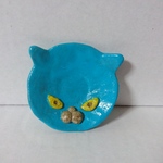 青い子猫の小皿