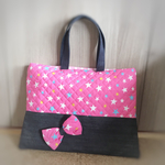 リボン付き♪デニム×キルティング☆レッスンバック