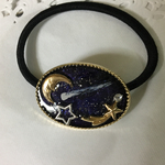 389)（訳あり）流れ星に願いを。ヘアゴム  レジン