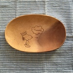 世界にひとつだけ！☆木製☆スヌーピー風☆名入れ☆カフェプレート☆ウッドバーニング
