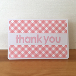 【再販】thank you カード ＊ピンク ＊封筒付き