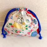 USAコットン レトロ子猫 巾着袋