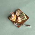 茶うさぎ★和風スイーツプレート★イチゴ抹茶ショートケーキ★