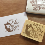 「GIFT FOR YOU♡」シェルティゴム印☆
