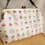 がまぐちバッグ☆　YUWA商店　スイーツ柄　ラミネート　G027