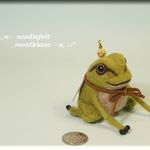 羊毛フェルト　アマガエル　カエルの王様　蛙　かえる　雨蛙