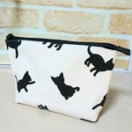 mone6350様オーダー品  黒ねこちゃんのポーチ。