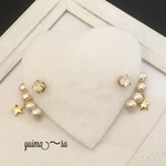 星とコットンパールピアス《2way…両耳》