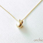 【16KGP】little apple  ~matte gold~ ネックレス キュービックジルコニア